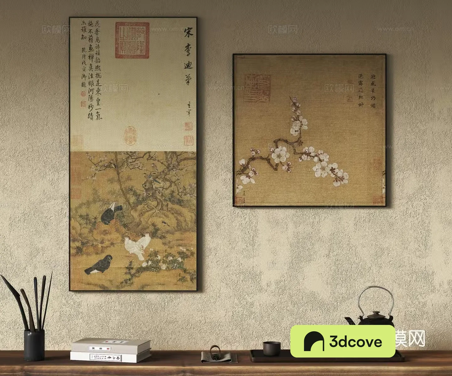Song style aesthetic decorative painting