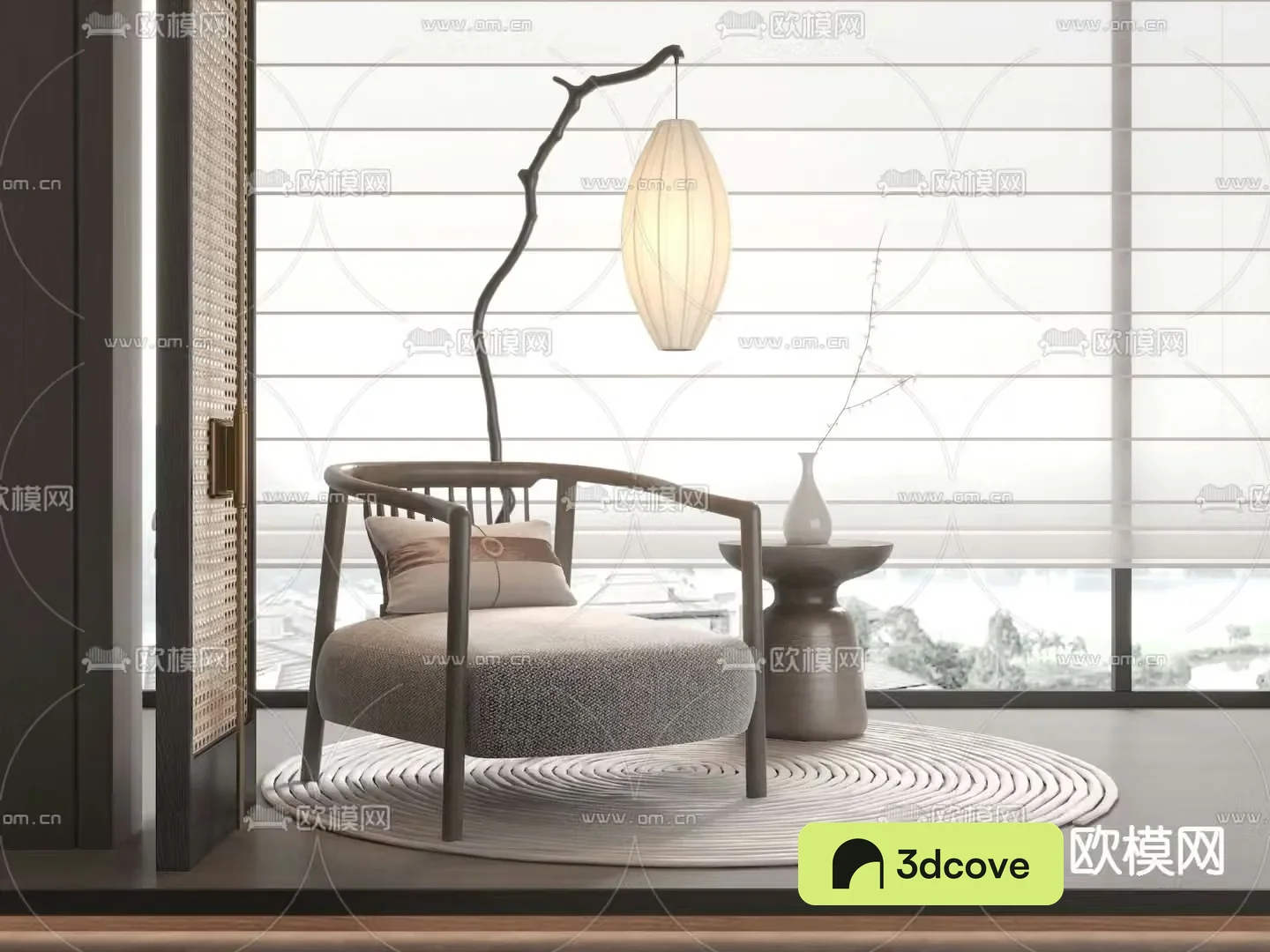 New Chinese style leisure sofa fabric sofa