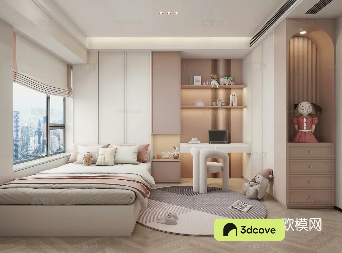 Modern children’s room cream children’s room