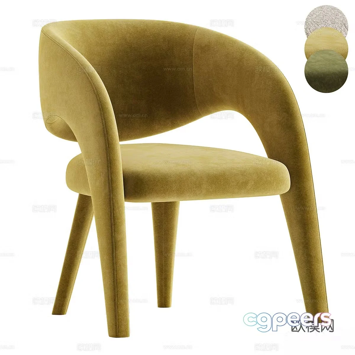 Modern Italian dining chair 3d model
