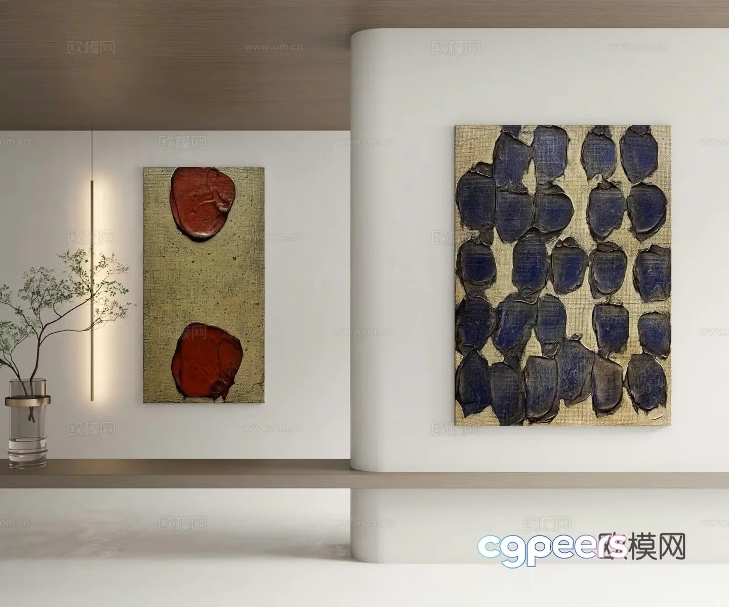 Modern decorative painting 3d model