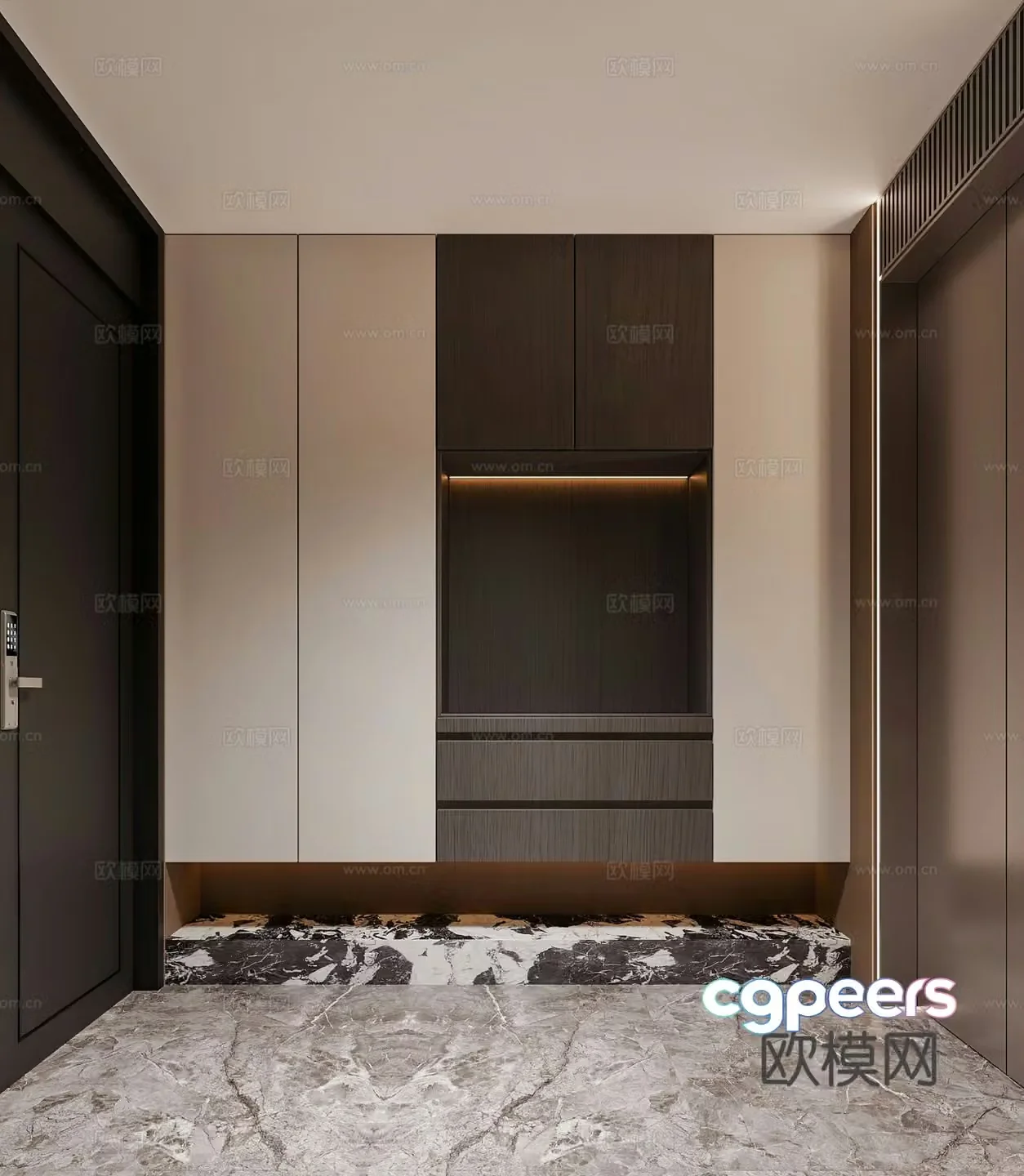 Entrance shoe cabinet Partition shoe cabinet G3443d model