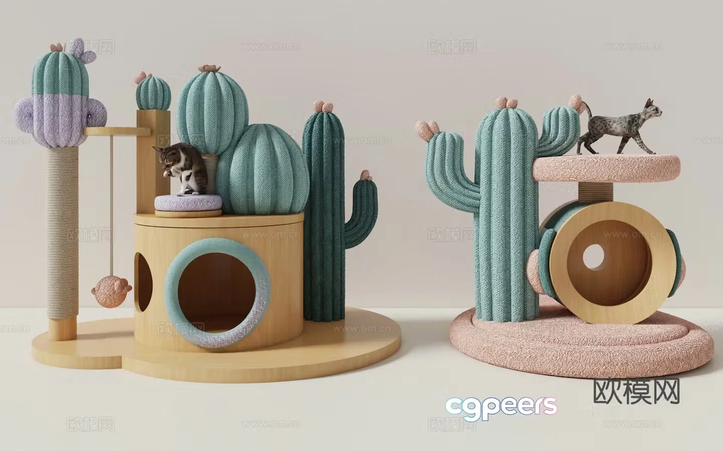 Cactus cartoon cat nest creative design cat climbing frame cat climbing frame cat climbing tree cat nest cat scratching board 3d model