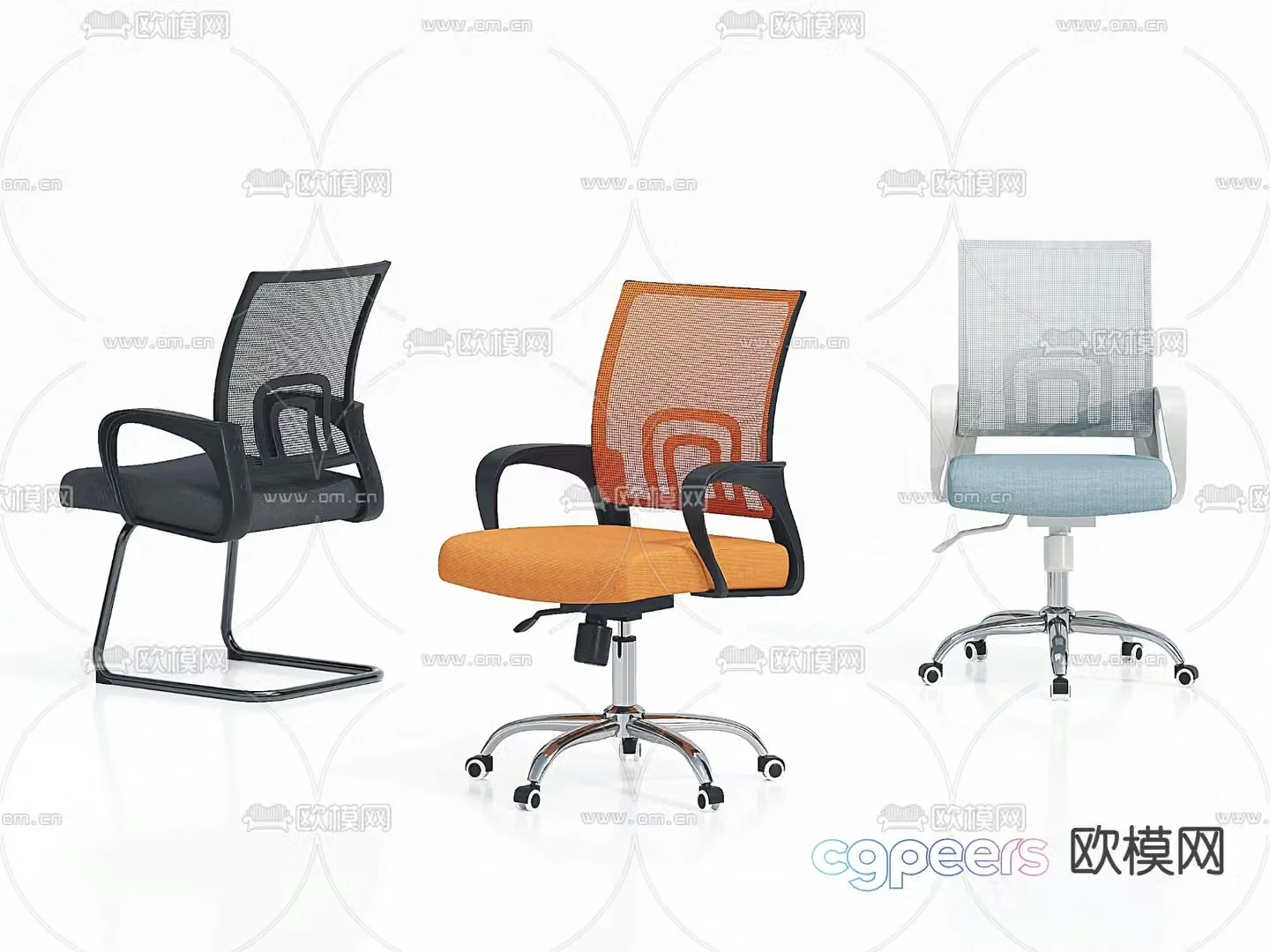 Office chair training chair conference chair 3d model