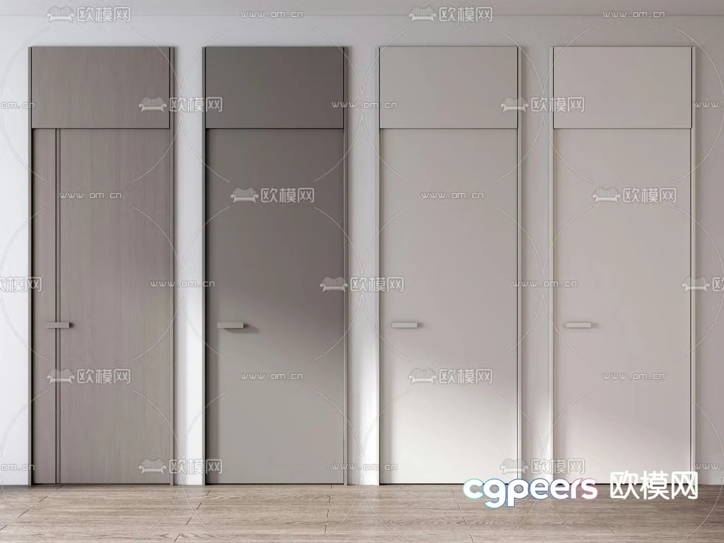 Single door through-top door flat door bedroom door 3D model