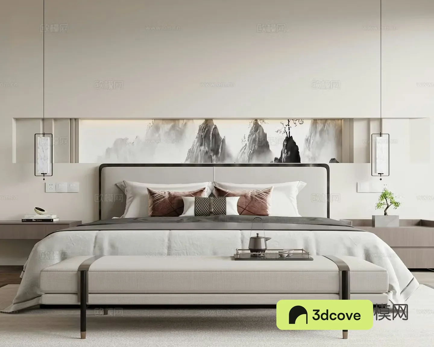 New Chinese style double bed