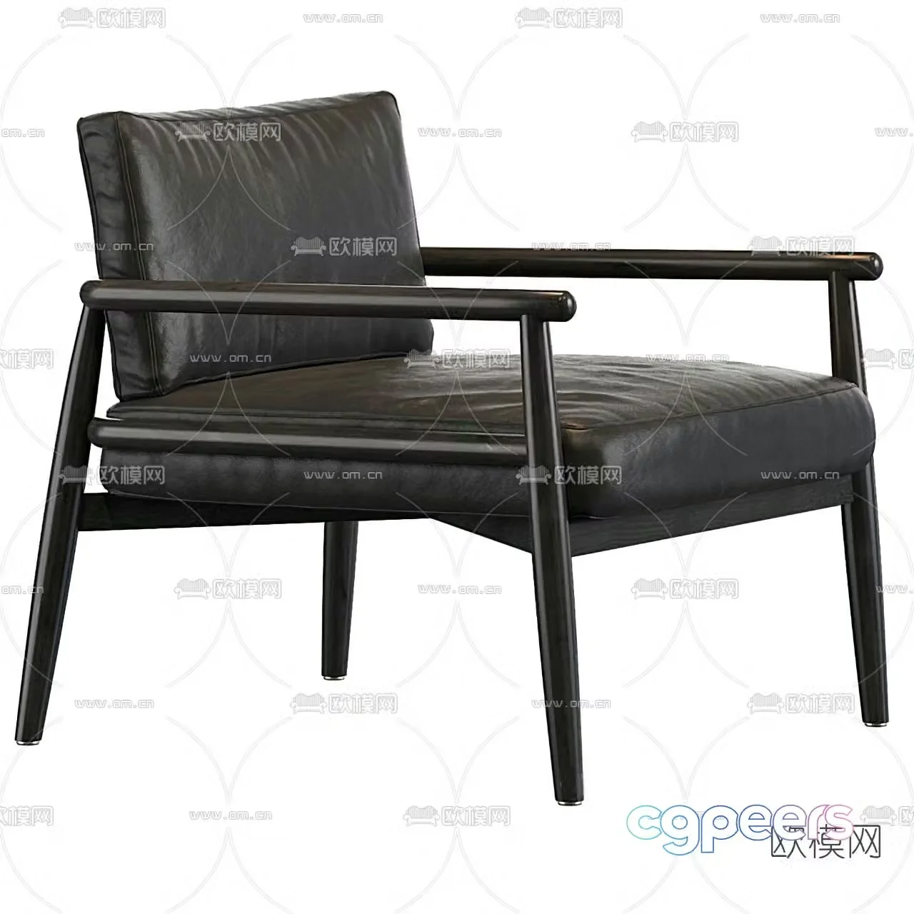 Meridiani modern side chair 3d model