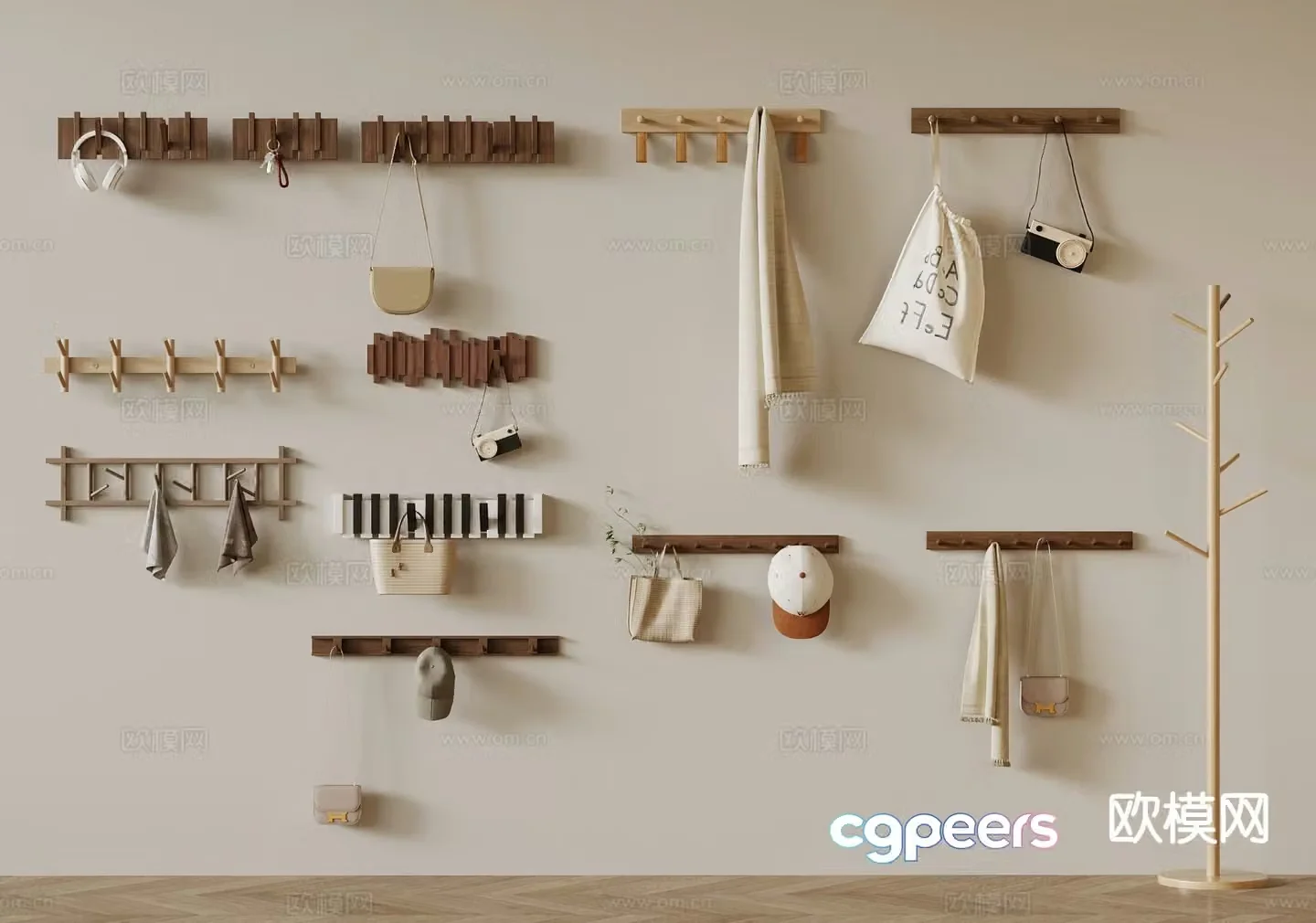 Clothes hook clothes board clothes hanger 3d model