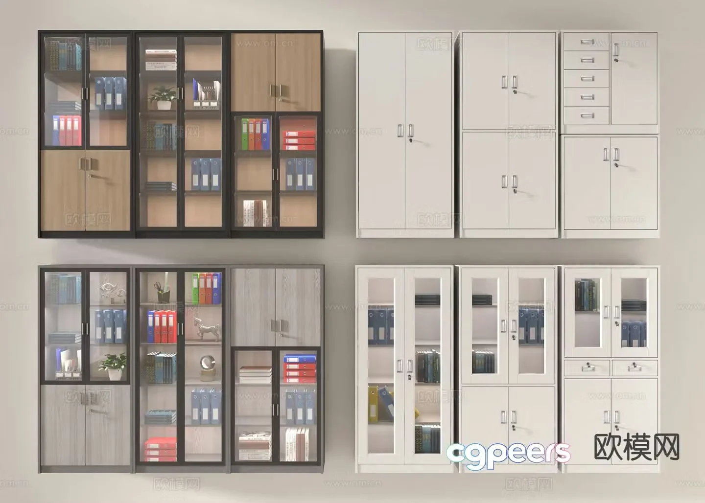 Modern filing cabinet filing cabinet information cabinet 3d model