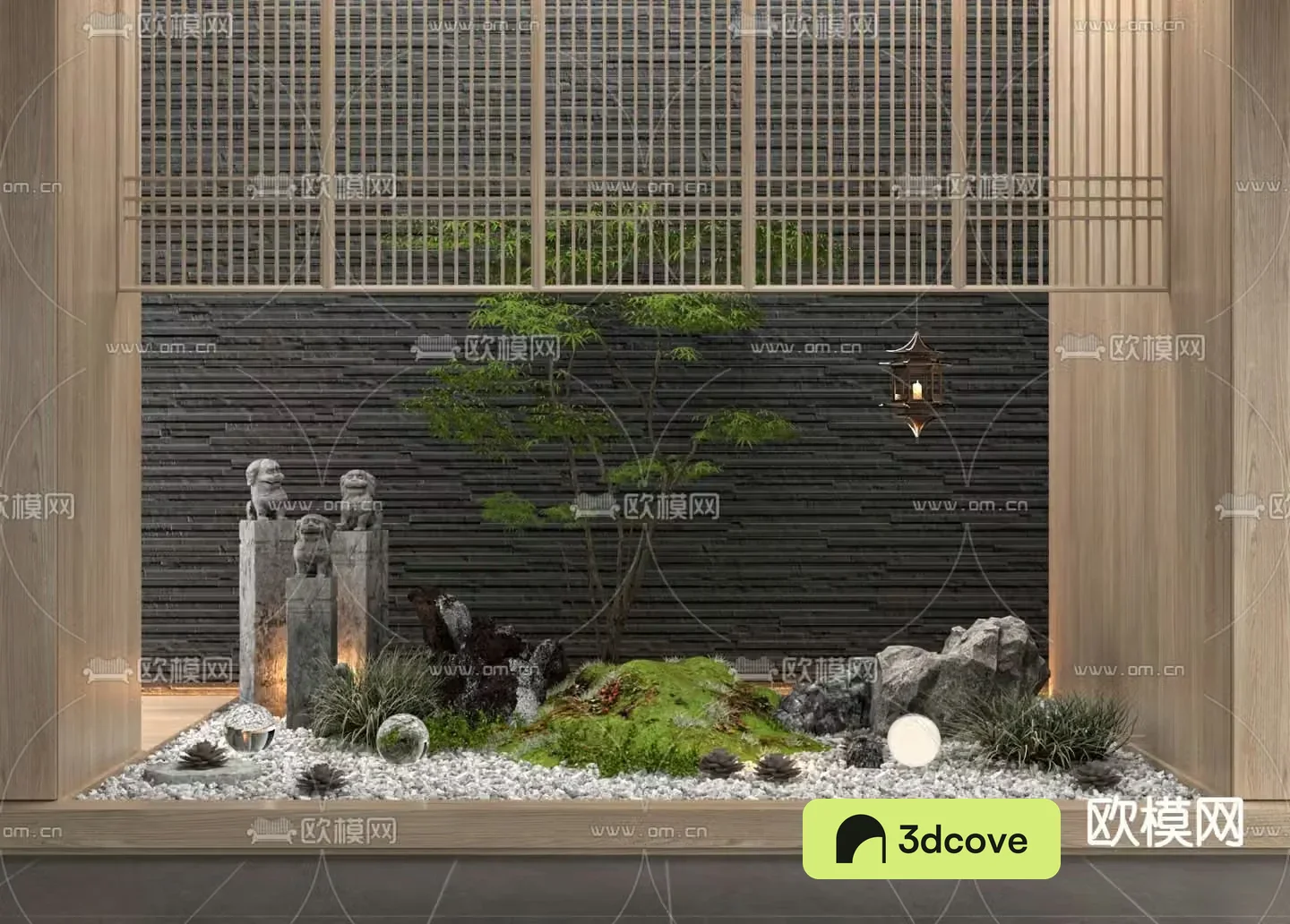 Indoor landscape plant landscaping stone sculpture
