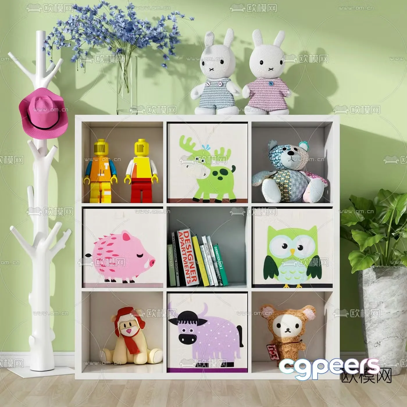 Modern children’s toy cabinet 3d model