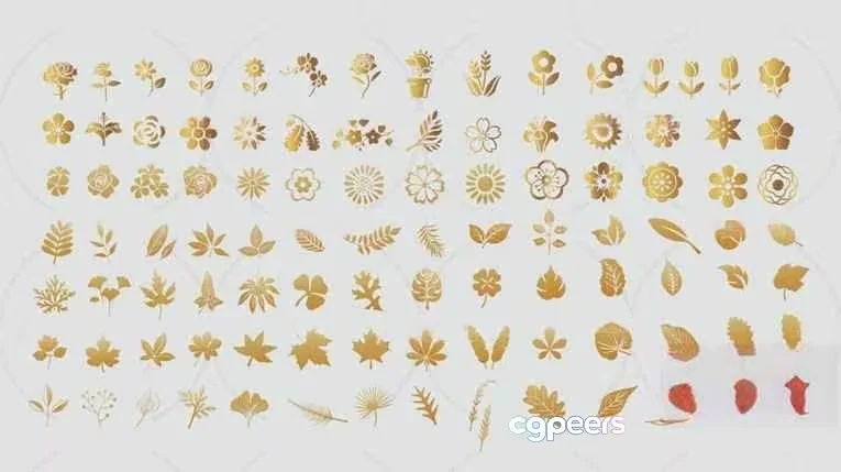 Gold Leaf Designs 3D Model – 20695 – VRAY Render