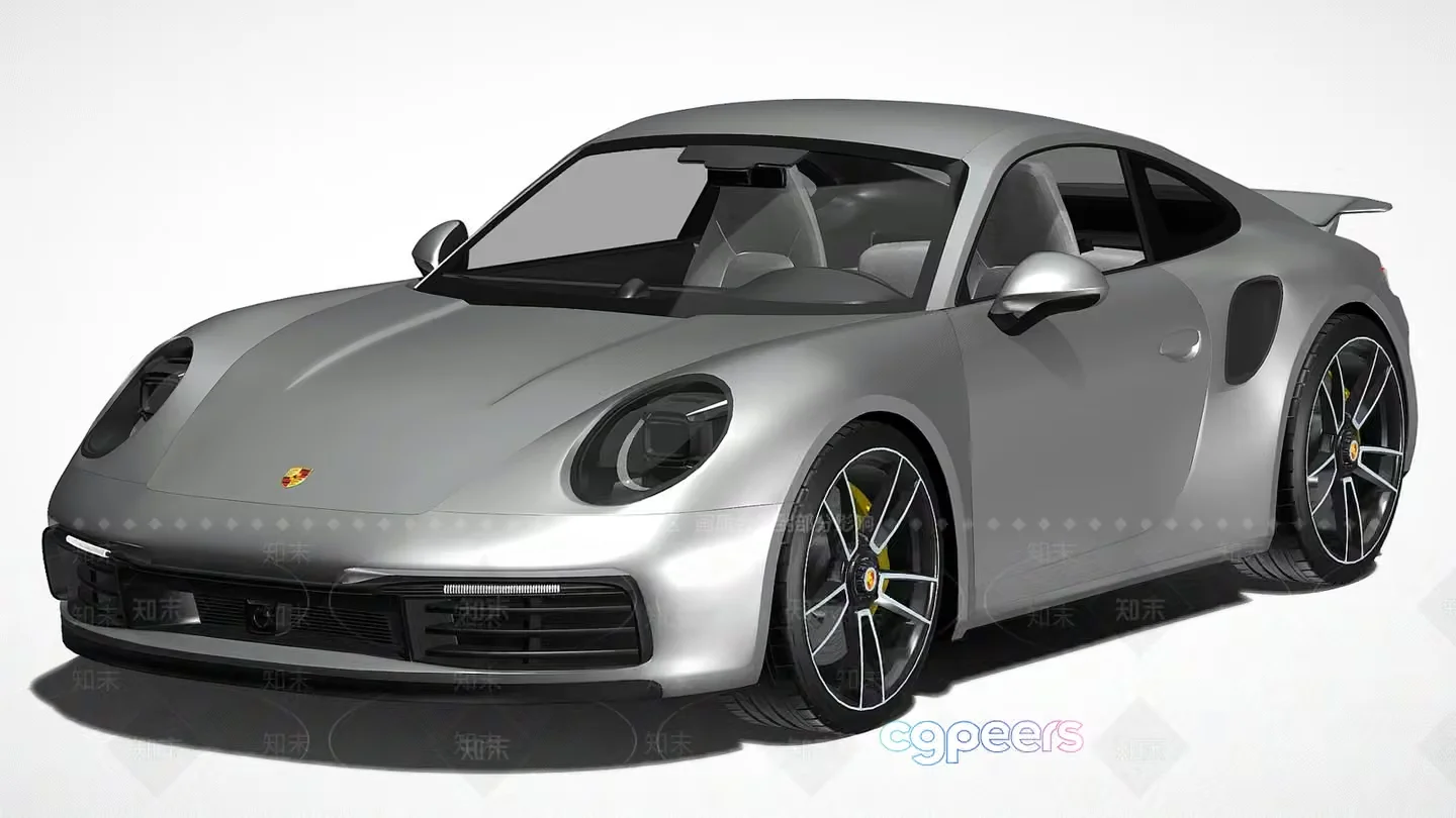 A Silver Sports Car 3D Model – 18862 – VRAY Render