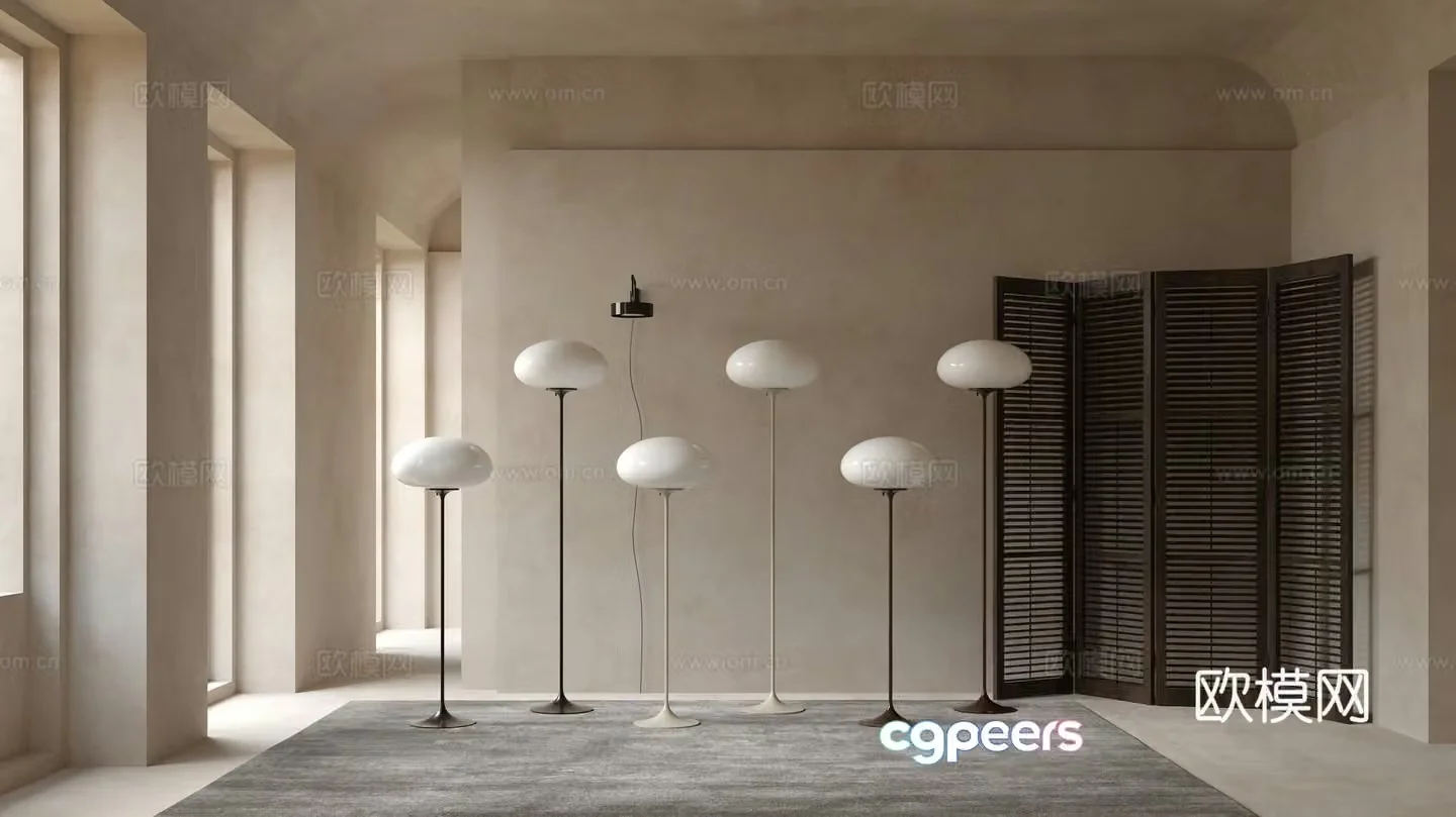 GUBI modern floor lamp 3d model