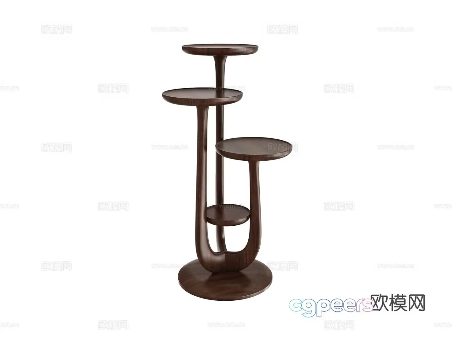 New Chinese style flower table flower stand 3d model