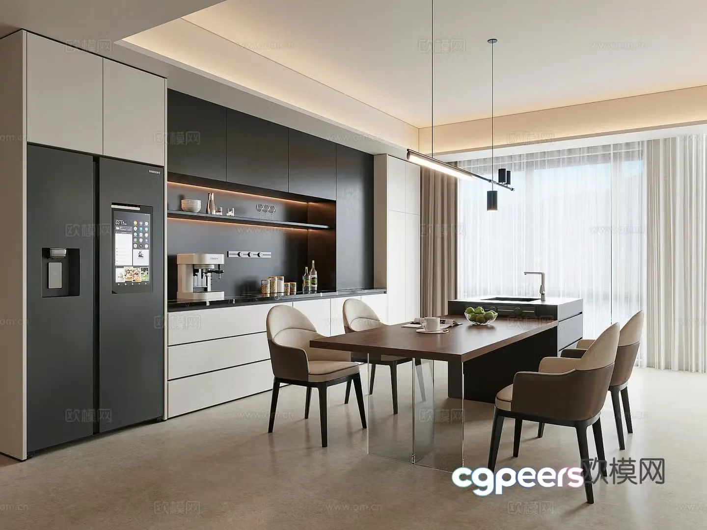 Modern restaurant 3d model