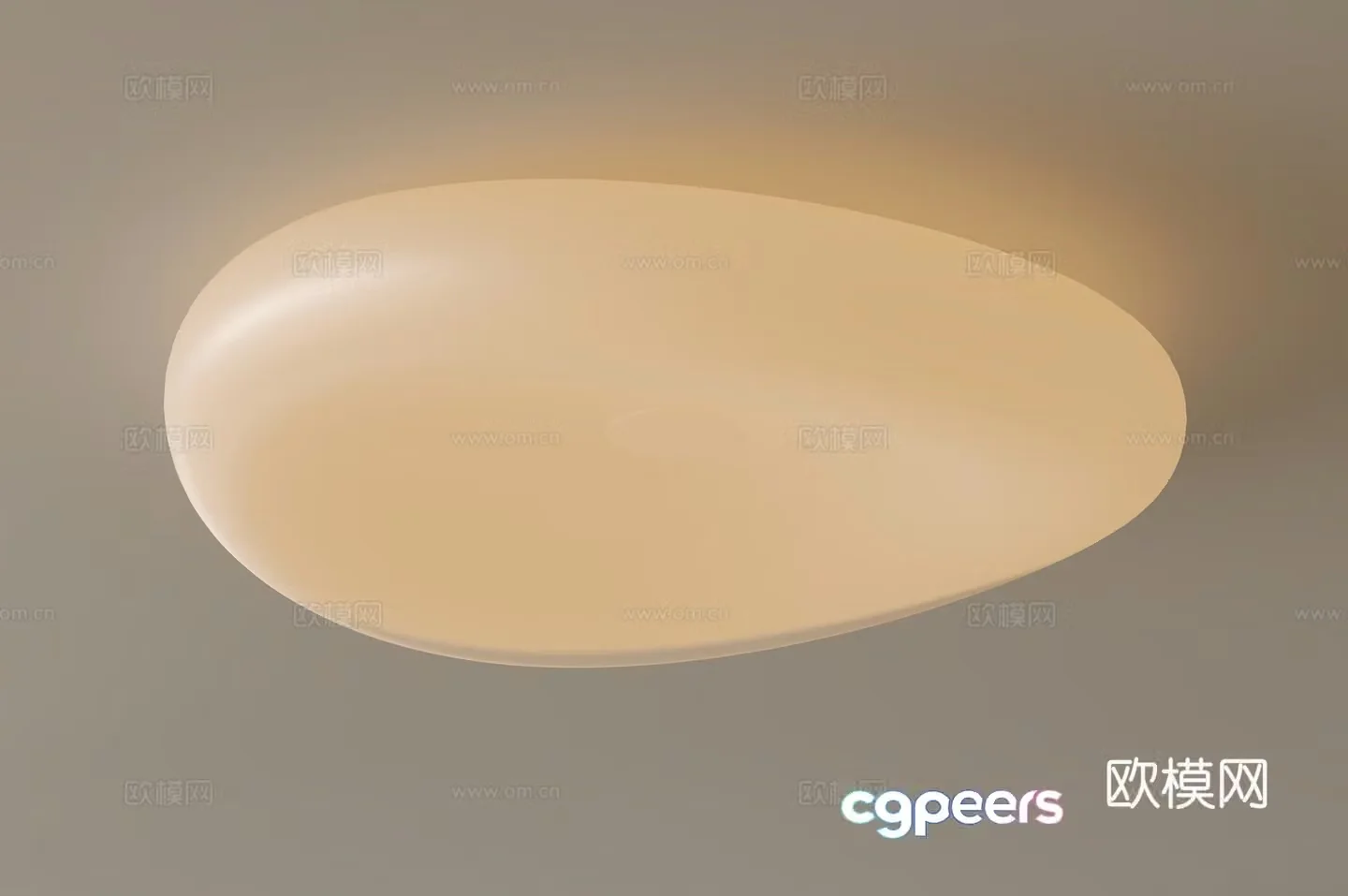 Cream style ceiling lamp bedroom lamp 3d model