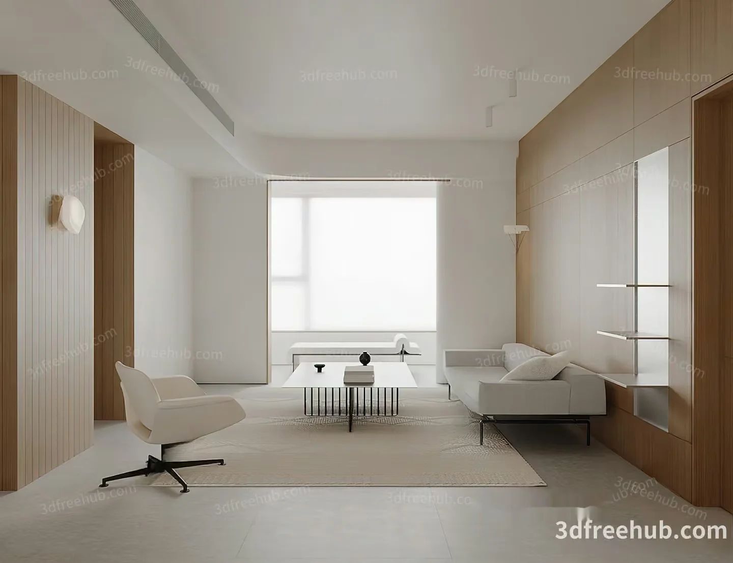 Modern Living Room 3D Model – 22985 – VRAY Render
