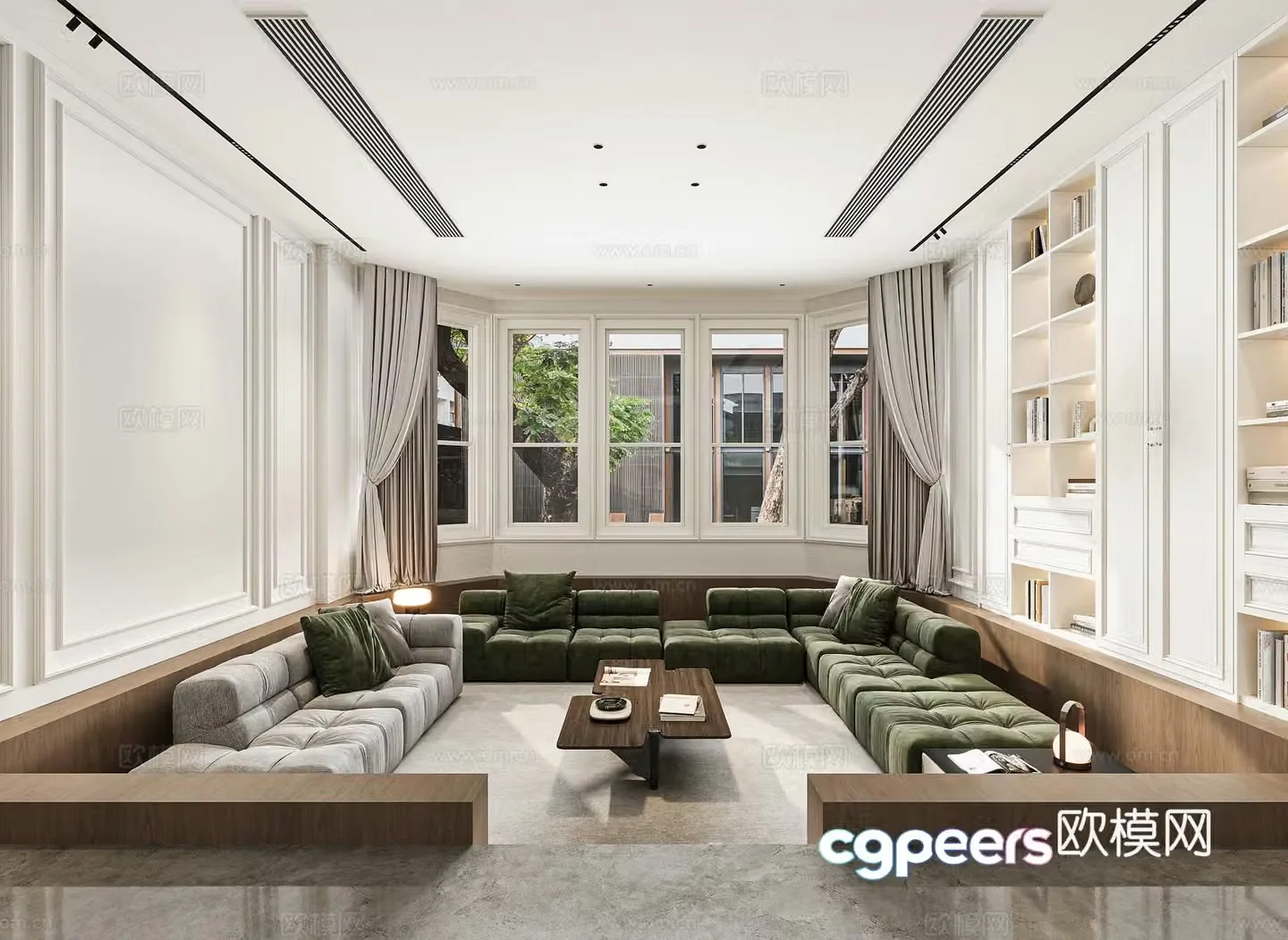 American living room 3d model