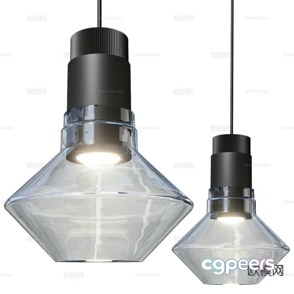 Cangini Tucci glass chandelier 3d model