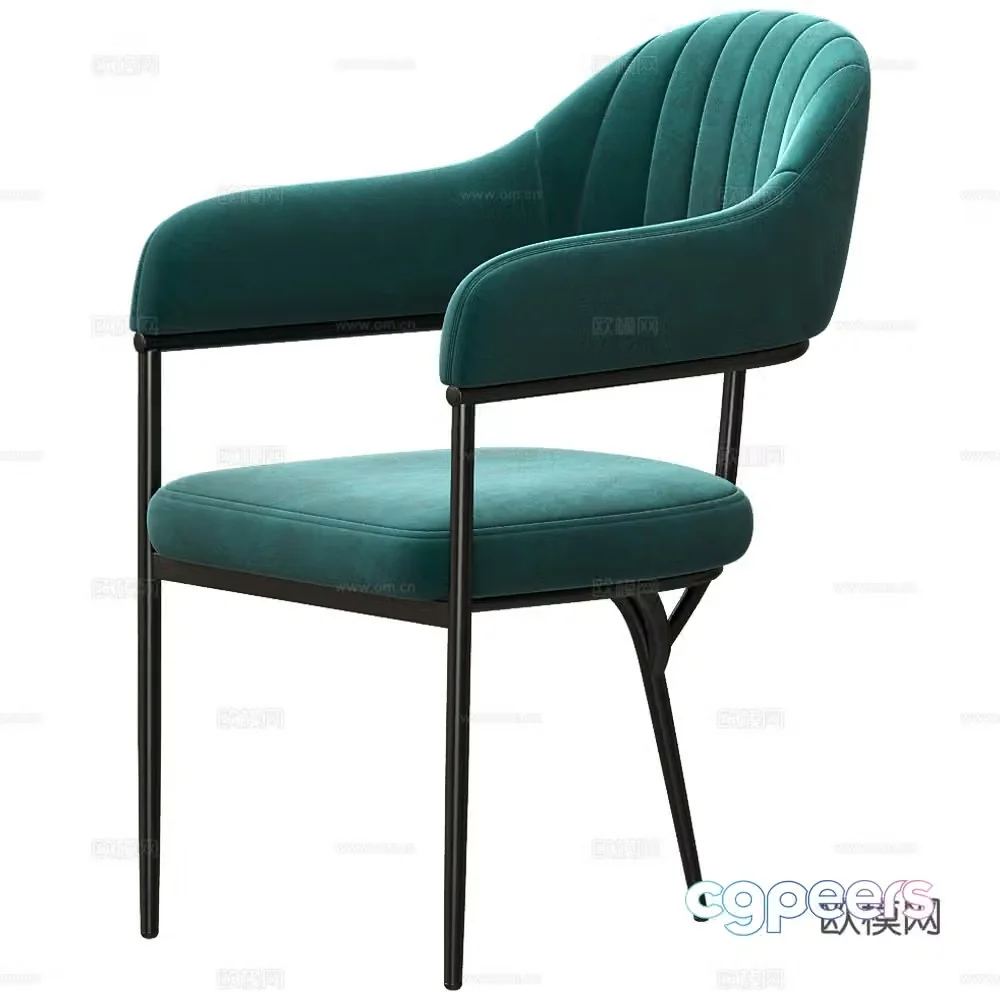 Modern Italian fabric single chair 3d model