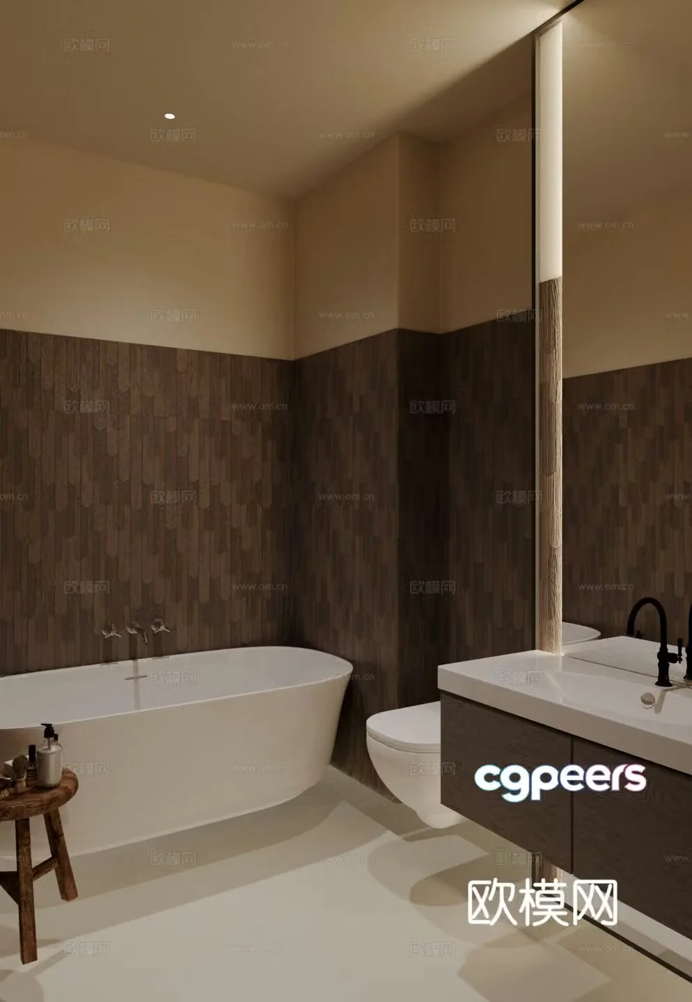 Modern bathroom bathroom 3d model