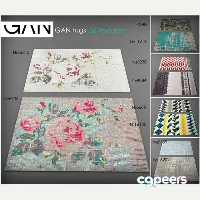 3ds Max Free – Collection rugs GAN