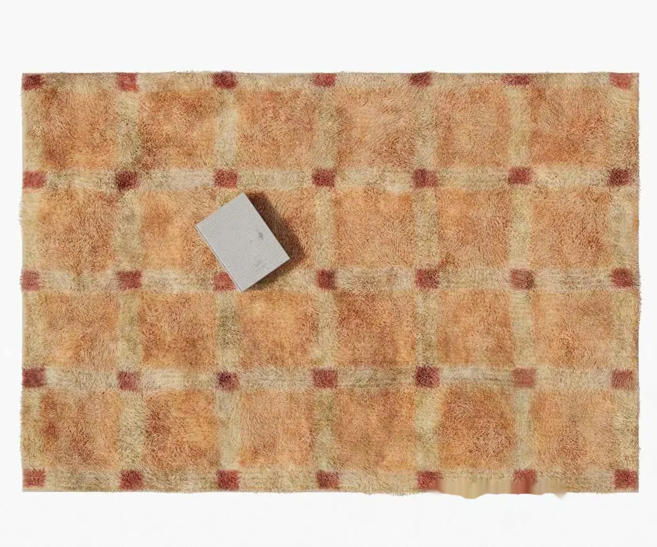 A Rectangular Rug With A Grid Pattern 3D Model – 9094 – VRAY Render