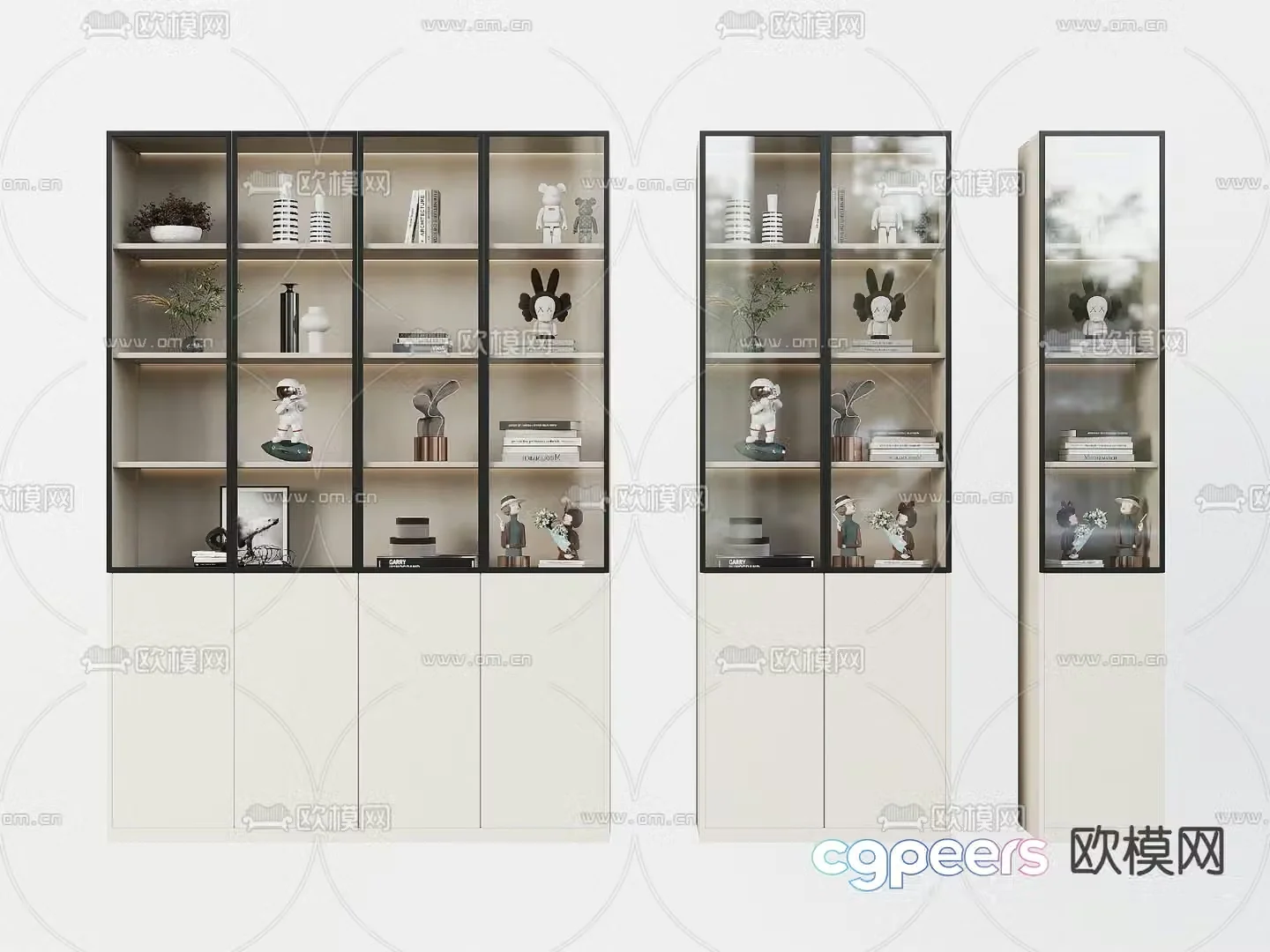 Modern decorative cabinet storage cabinet display cabinet 3d model