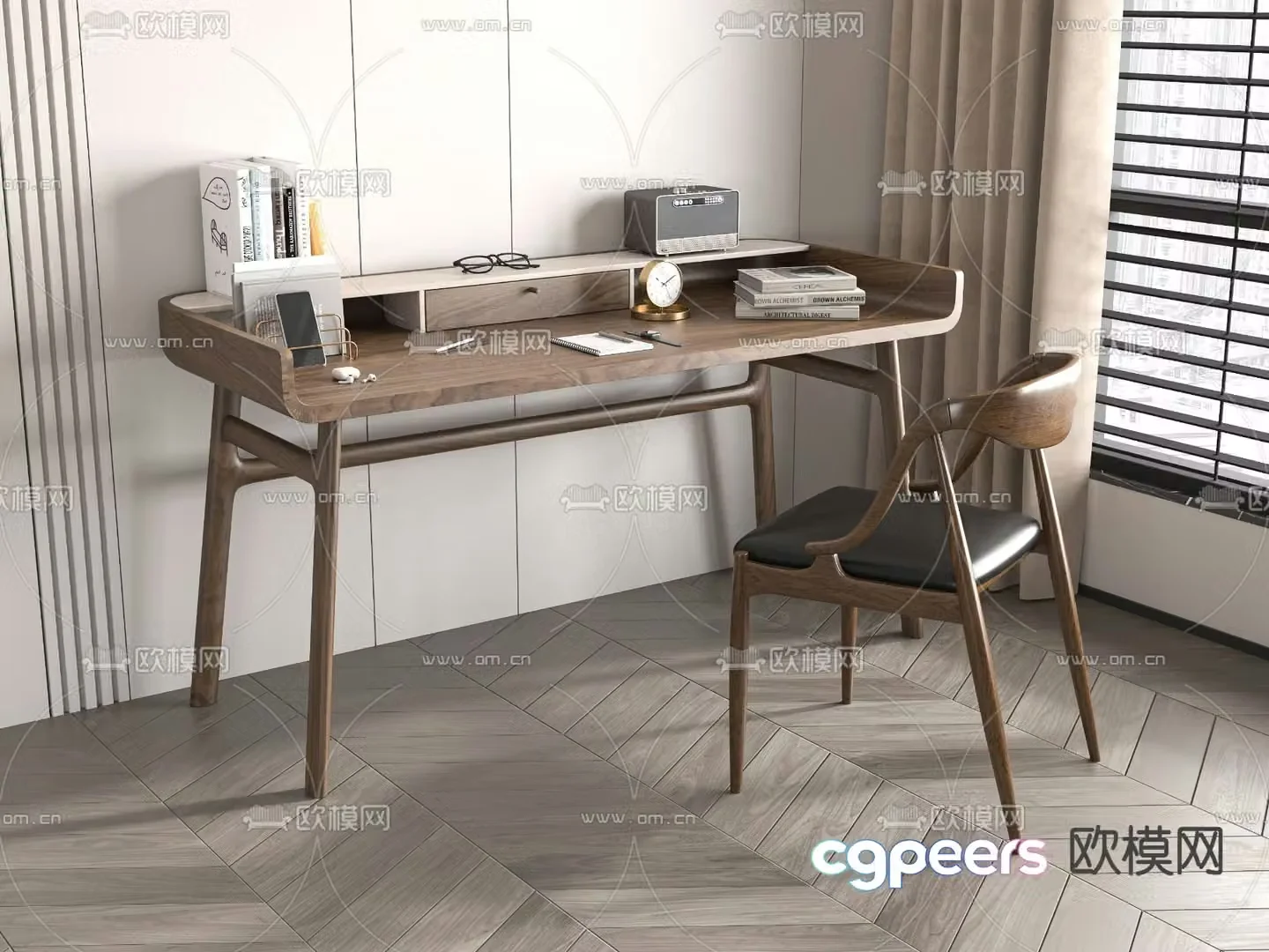 desk chair office chair office supplies 3d model