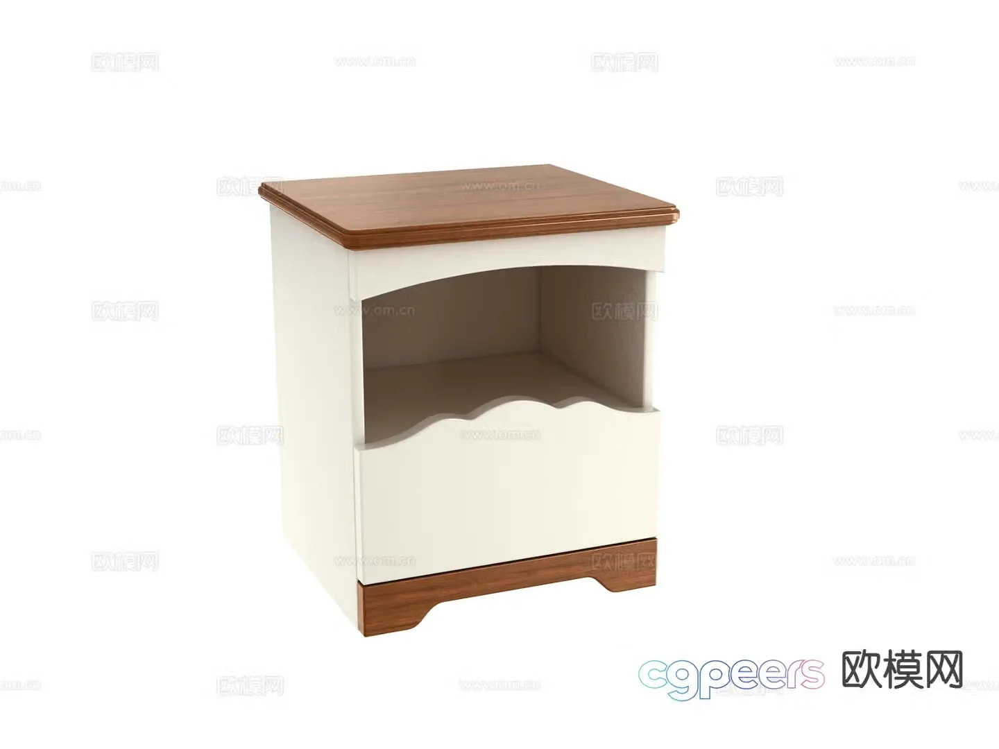 mediterranean bedside table 3d model