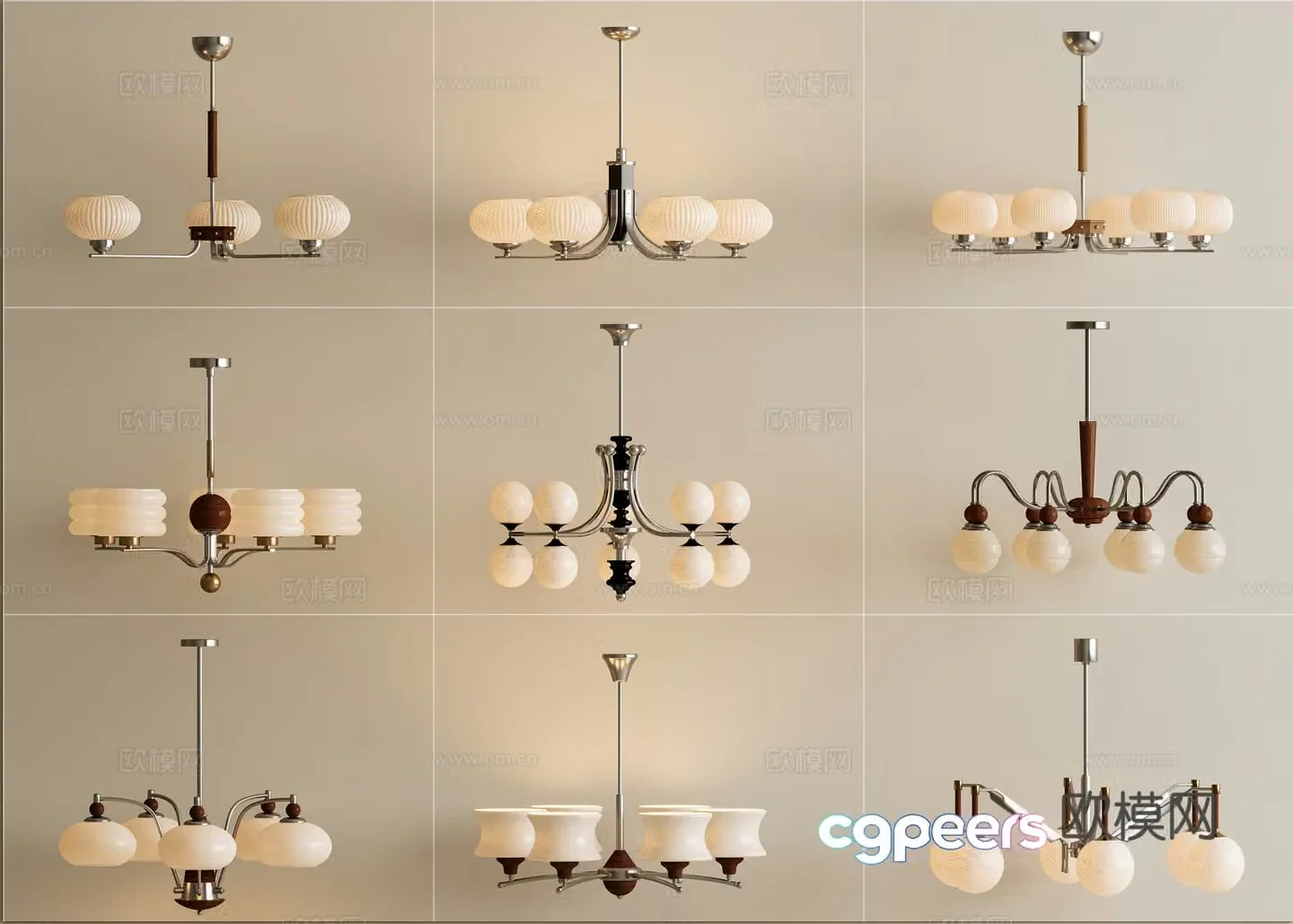 French retro chandeliers medieval chandeliers living room and bedroom chandeliers 3D model
