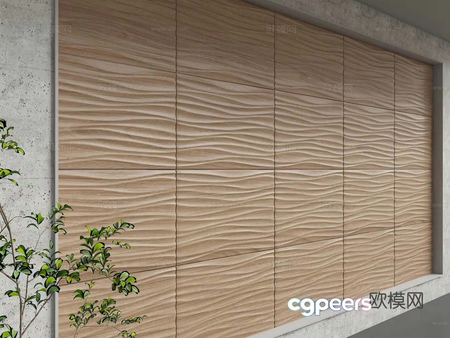 Modern background wall 3d model