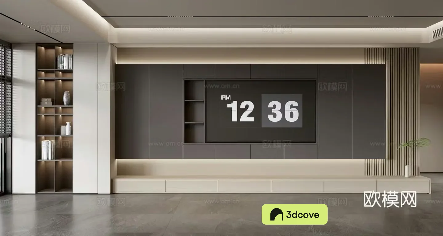 Modern TV background wall