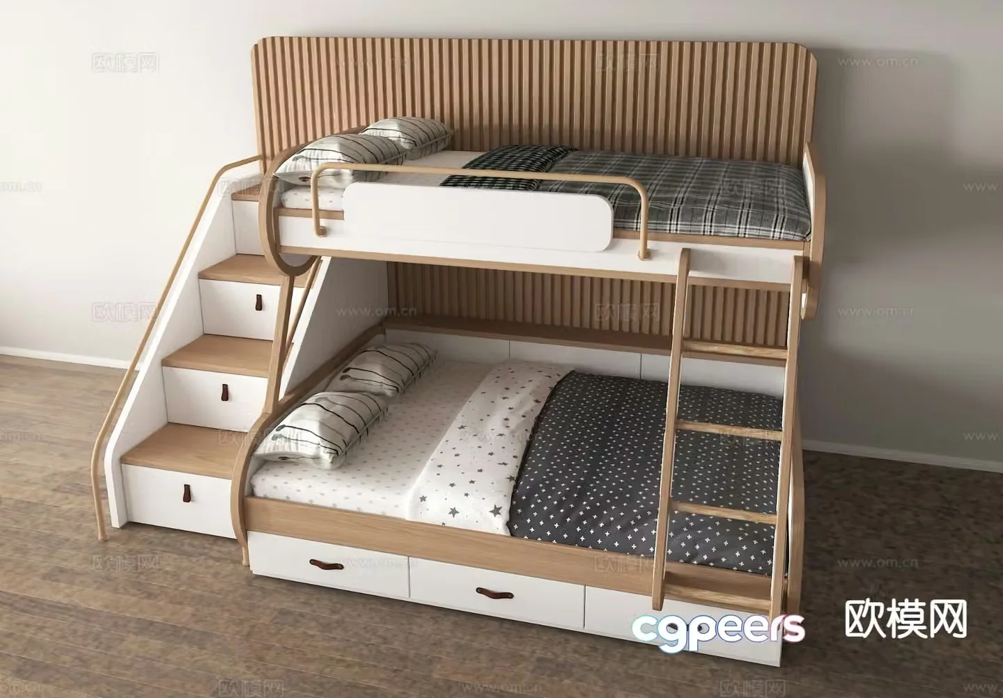 Bunk bed bunk bed 3d model