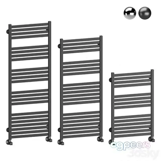 3ds Max Free – Water heated towel rail Terminus Tuscany