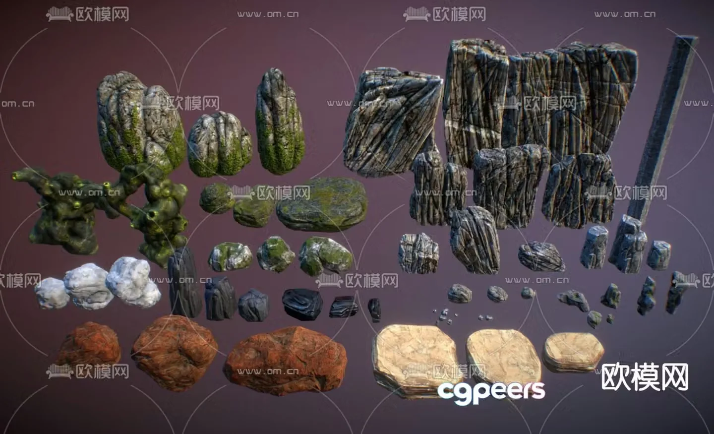 stone landscape stone stones rock 3d model