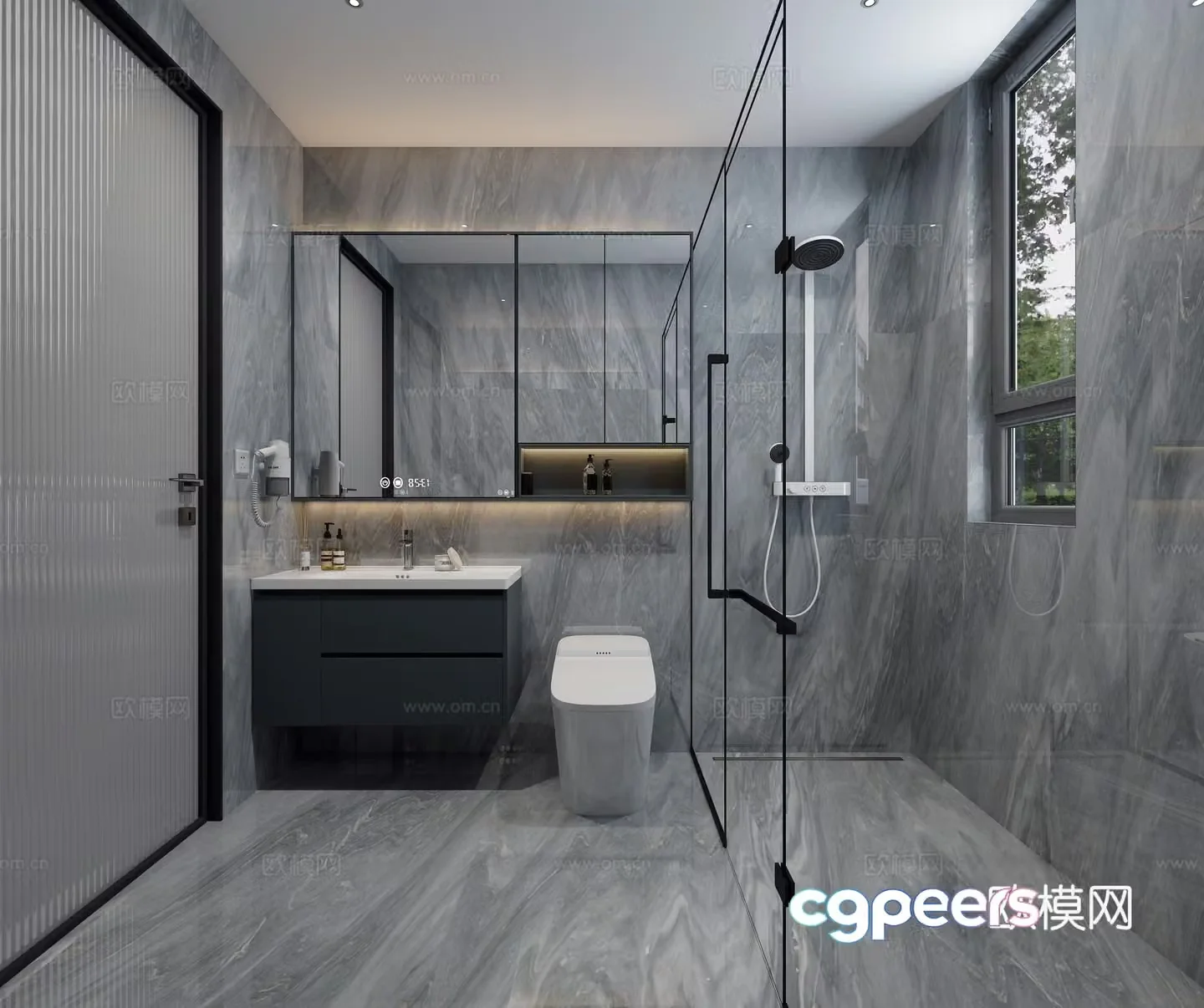Modern bathroom bathroom 3d model
