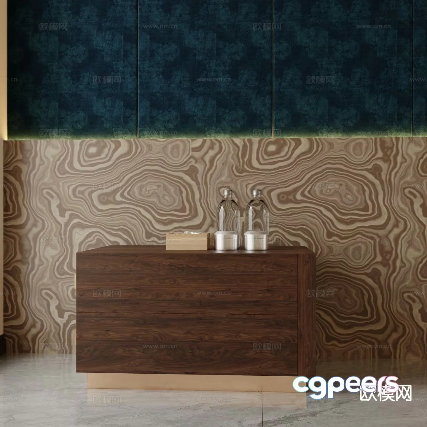 Modern bedside table 3d model
