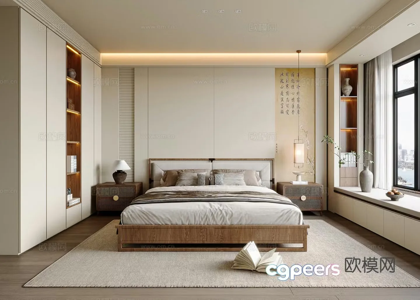 Middle-aged Song style bedroom 3D model