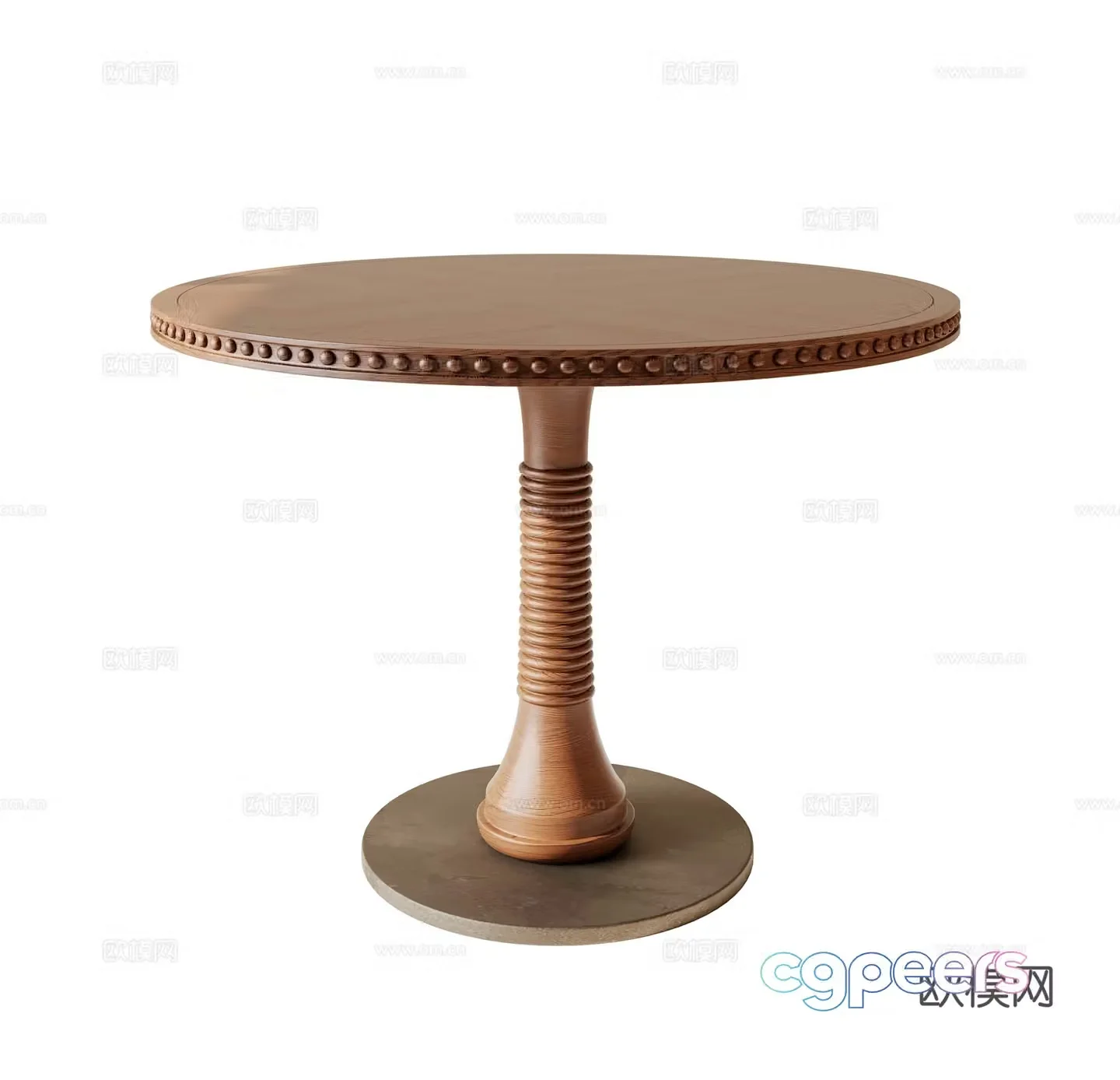 Modern medieval round dining table 3d model