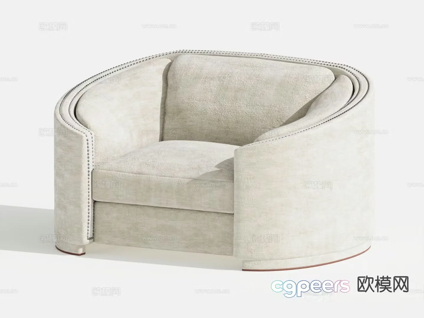 Single sofa armrest sofa 3d model