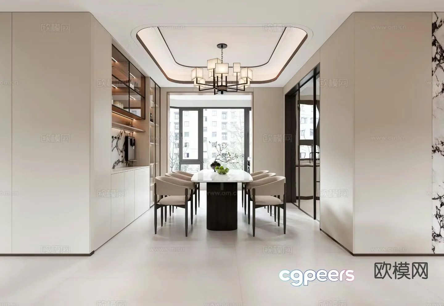 New Chinese restaurant 3d model