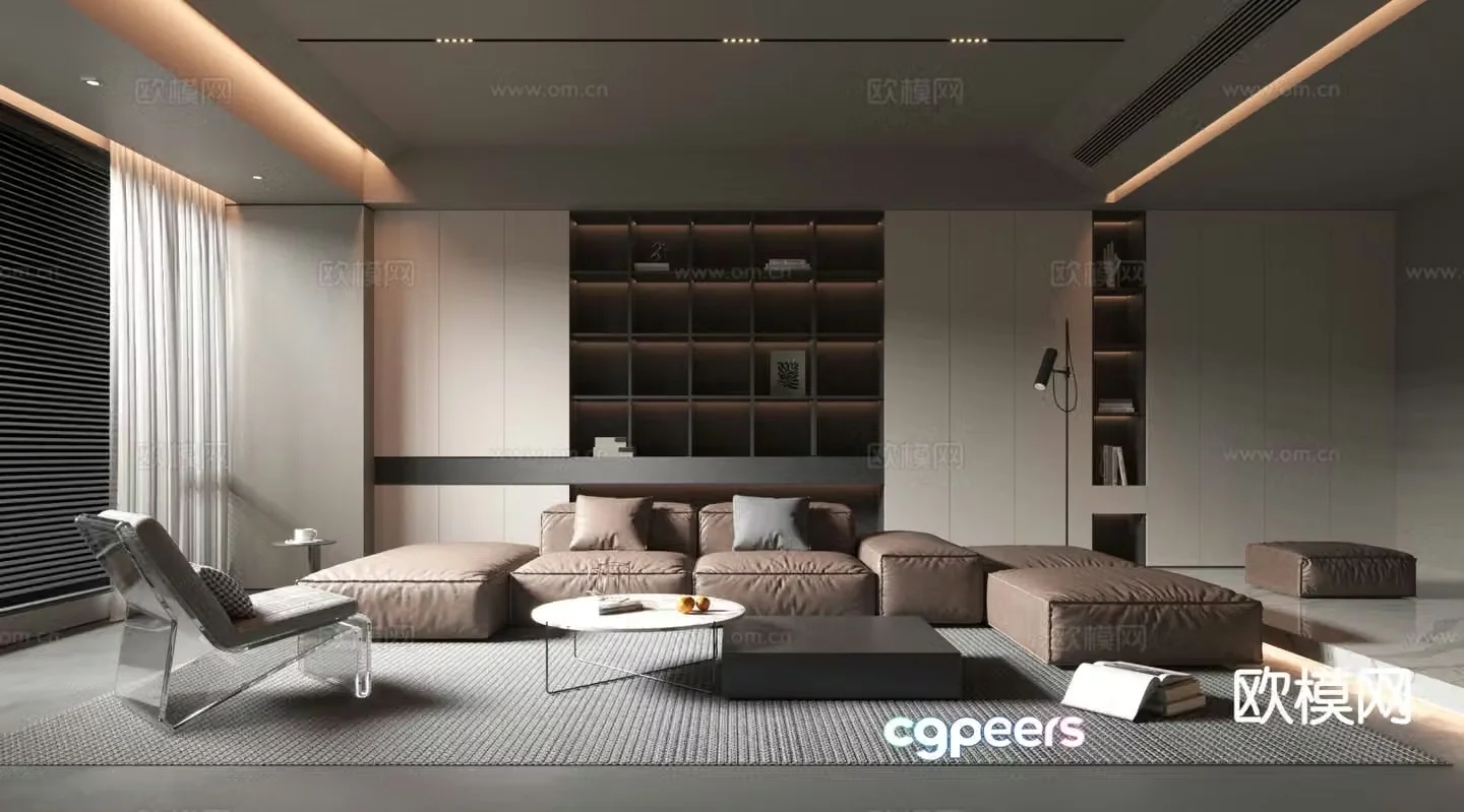 Modern living room 3d model