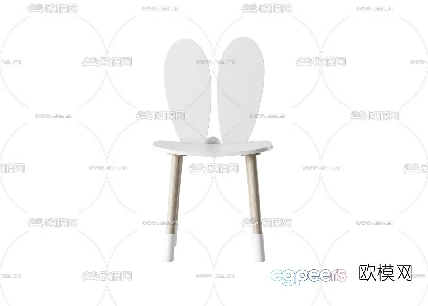 Modern children’s single chair 3d model