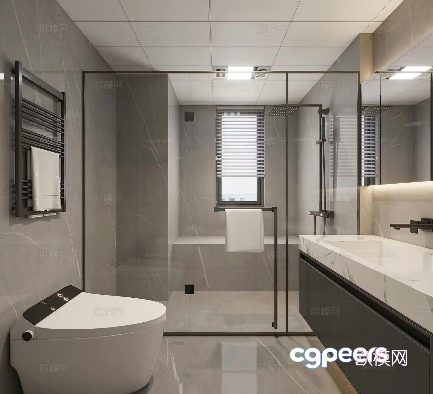 Modern bathroom bathroom 3d model