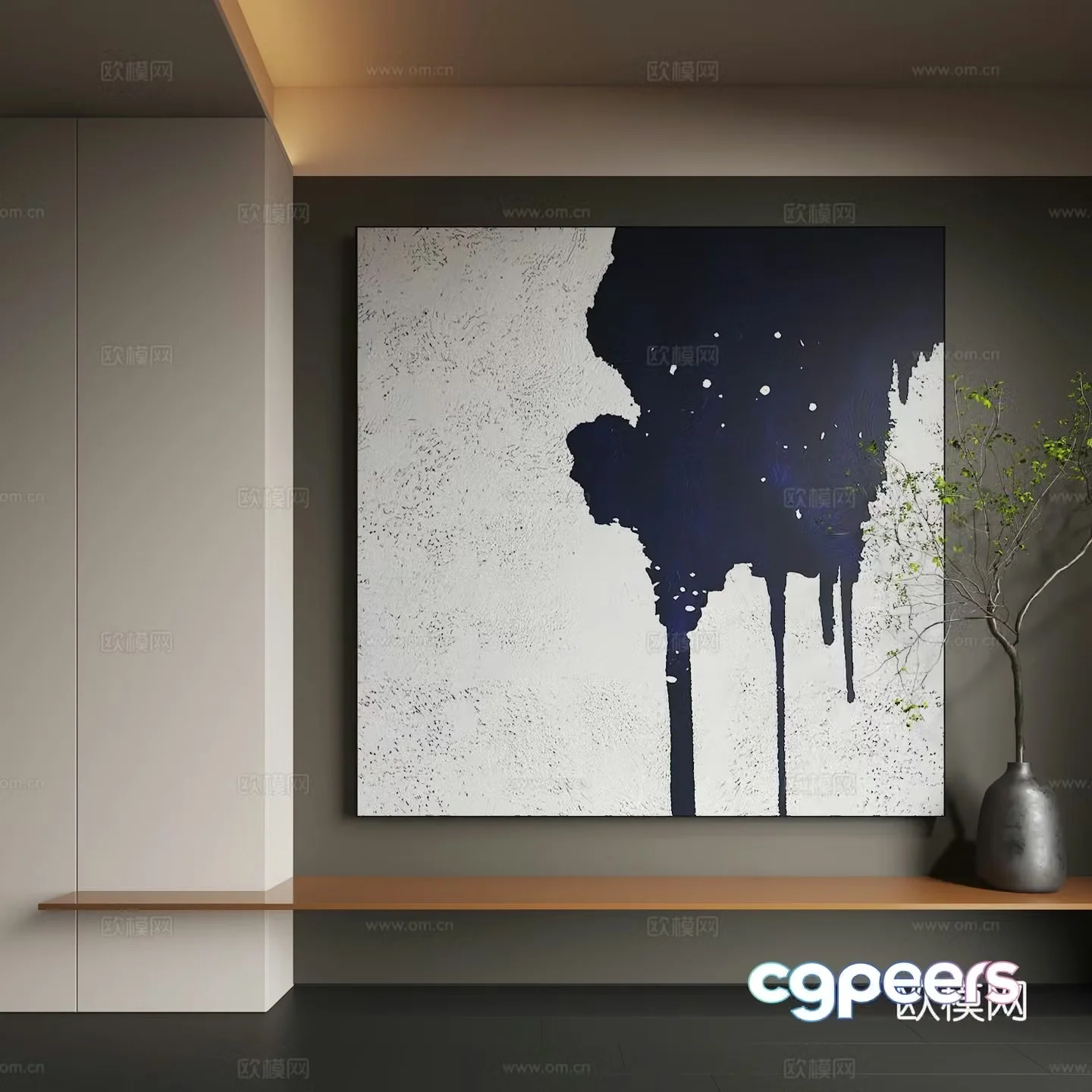 Modern hanging paintings Modern decorative paintings Abstract painting Living room hanging paintings 3d model