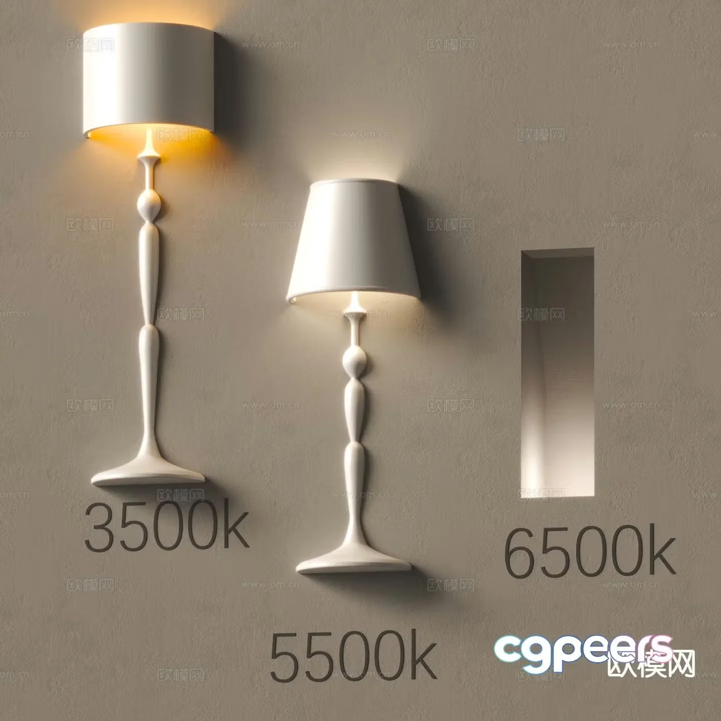 Modern wall lamp personalized wall lamp plaster wall lamp 3d model
