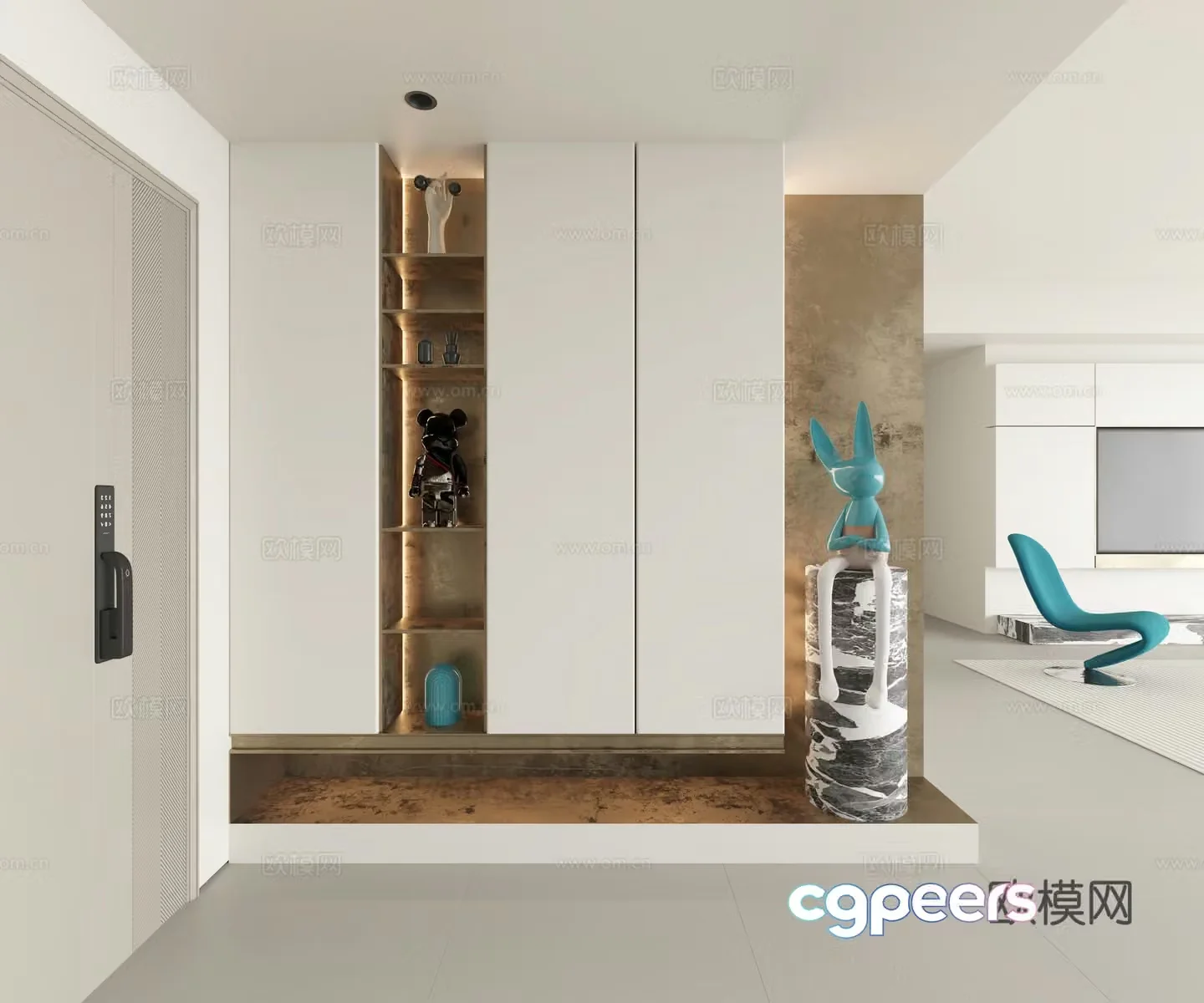 Modern entrance aisle 3D model