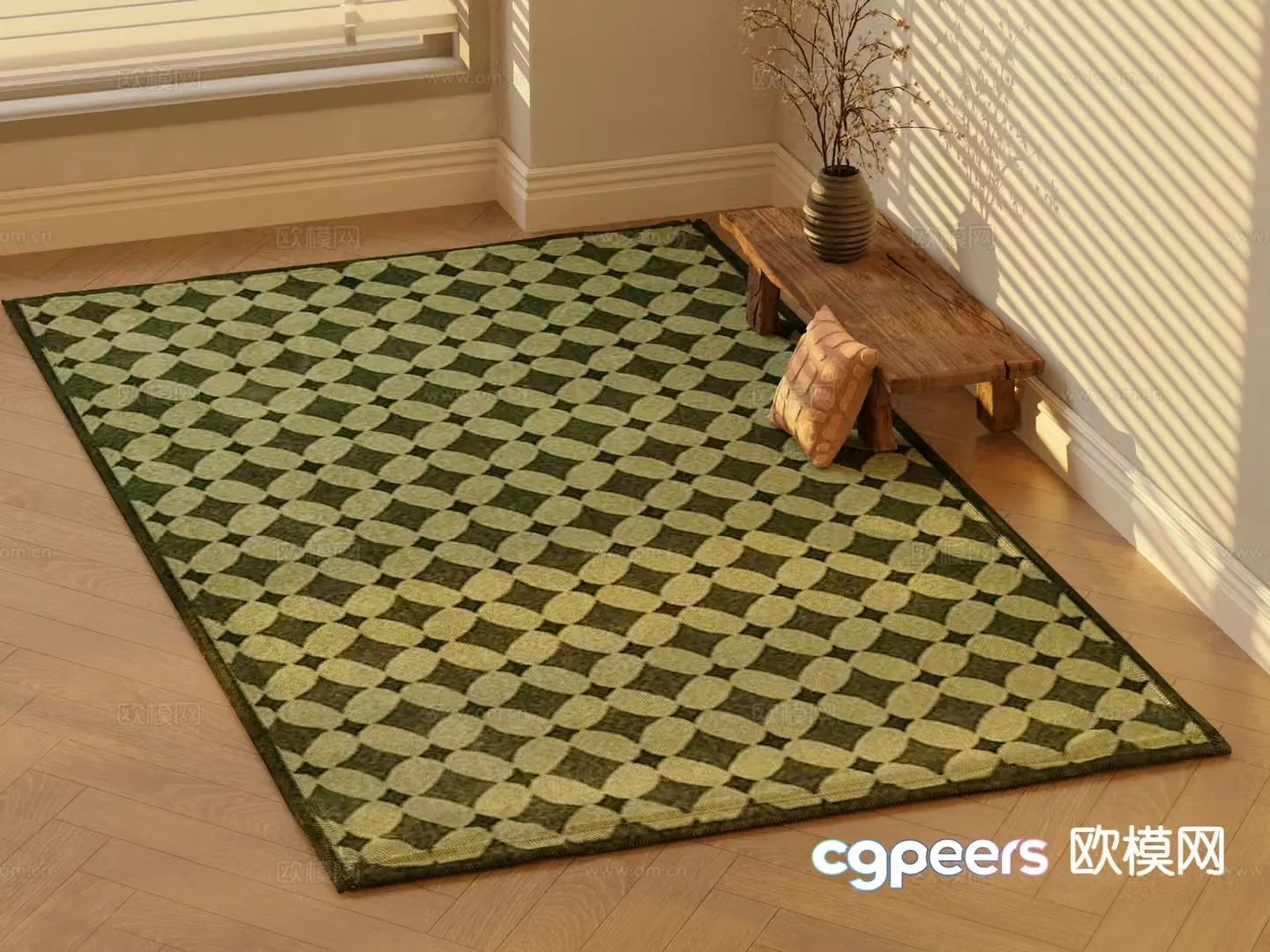Literary style carpet pattern carpet 3d model